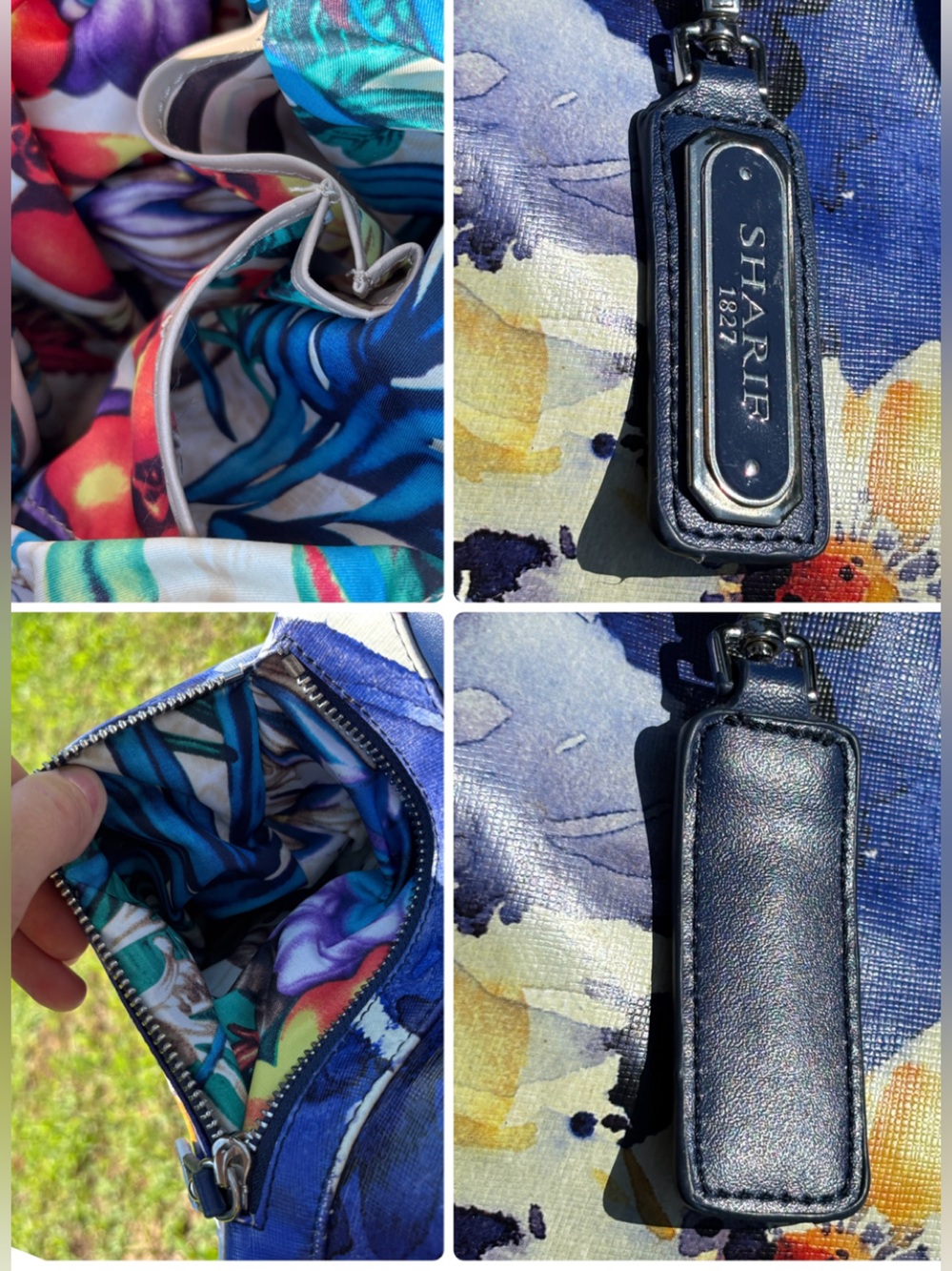 Sharif Leather Floral Crossbody Bag - Picture 6 of 17